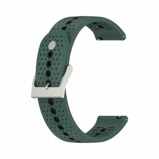 By Qubix - Smartwatch Bandje 20mm - Geschikt Voor Garmin Approach S12 - S40 - S42 - Dot Pattern Bandje - Groen - Geschikt Voor Garmin Bandje