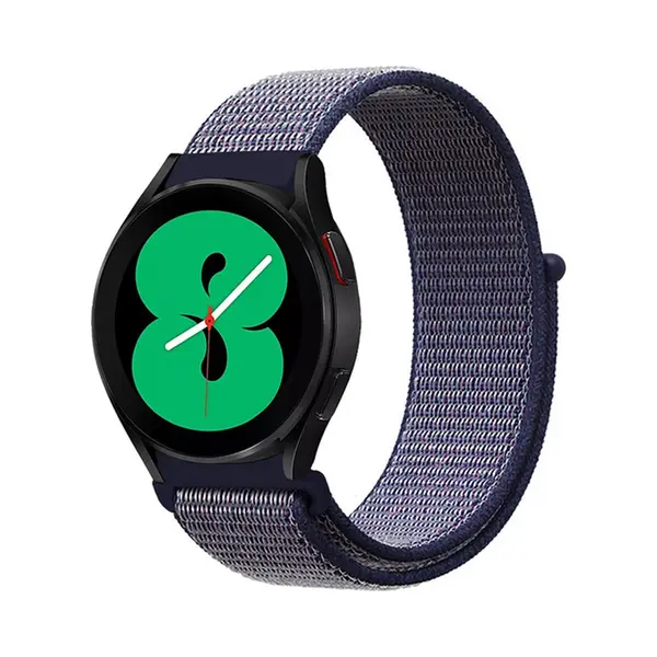 By Qubix - Smartwatch Bandje 22mm - Geschikt Voor Garmin Vivoactive 4 - 4L - Sport Loop Nylon Bandje - Donkerblauw - Geschikt Voor Garmin Bandje thumbnail