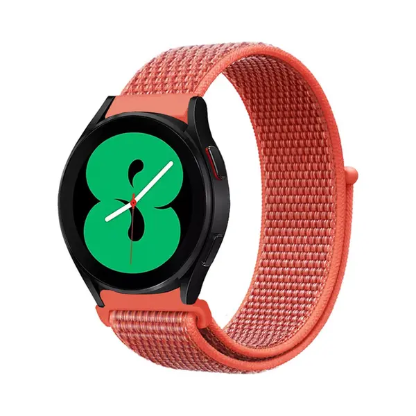 By Qubix - Smartwatch Bandje 22mm - Geschikt Voor Garmin Vivoactive 4 - 4L - Sport Loop Nylon Bandje - Rood - Geschikt Voor Garmin Bandje thumbnail