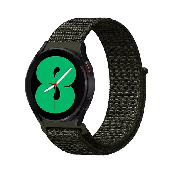 By Qubix - Smartwatch Bandje 22mm - Geschikt Voor Garmin Vivoactive 4 - 4L - Sport Loop Nylon Bandje - Leger Groen - Geschikt Voor Garmin Bandje thumbnail