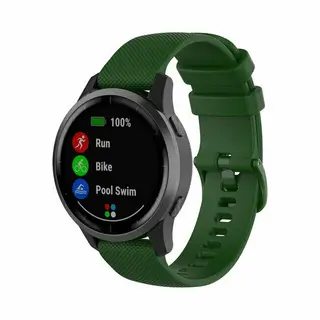By Qubix - Smartwatch Bandje 22mm - Geschikt Voor Garmin Forerunner 970 - 570 (47mm) - 255 - Sportband Met Motief - Groen - Geschikt Voor Garmin