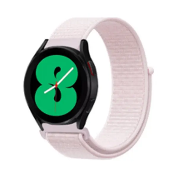 By Qubix - Smartwatch Bandje 22mm - Geschikt Voor Garmin Forerunner 970 - 570 (47mm) - 255 - Sport Loop Nylon Bandje - Lichtroze - Geschikt Voor thumbnail