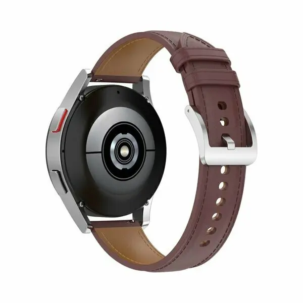 By Qubix - Smartwatch Bandje 22mm - Geschikt Voor Garmin Forerunner 970 - 570 (47mm) - 255 - Luxe Leren Bandje - Donkerbruin - Leather - Geschikt Voor thumbnail
