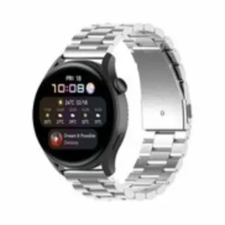 By Qubix - Smartwatch Bandje 22mm - Geschikt Voor Garmin Forerunner 970 - 570 (47mm) - 255 - Stalen Schakelband - Zilver - Geschikt Voor Garmin Bandje