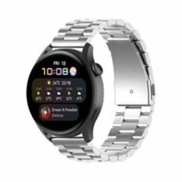 By Qubix - Smartwatch Bandje 22mm - Geschikt Voor Garmin Forerunner 970 - 570 (47mm) - 255 - Stalen Schakelband - Zilver - Geschikt Voor Garmin Bandje thumbnail
