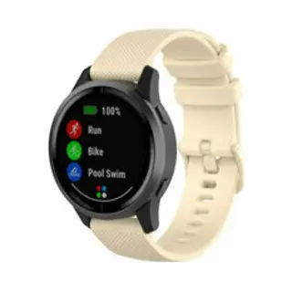 By Qubix - Smartwatch Bandje 22mm - Geschikt Voor Garmin Venu 2 / Garmin Venu 3 - Sportband Met Motief - Beige - Geschikt Voor Garmin Bandje