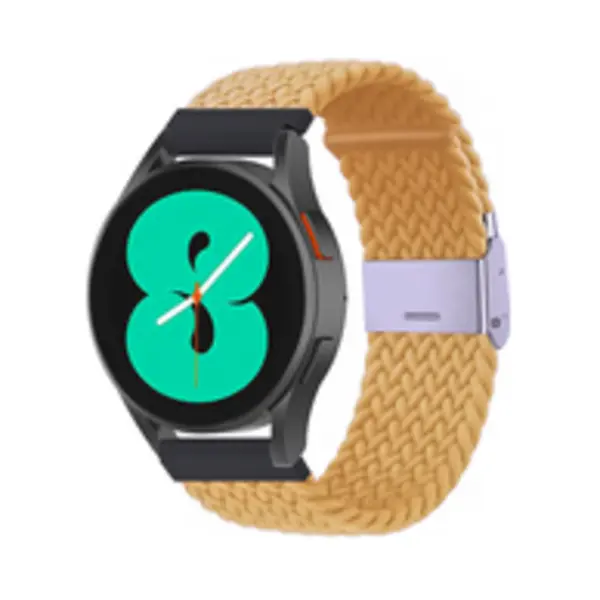 By Qubix - Smartwatch Bandje 22mm - Geschikt Voor Garmin Venu 2 / Garmin Venu 3 - Braided Nylon Bandje - Geel - Geschikt Voor Garmin Bandje thumbnail