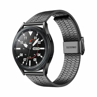 By Qubix - Smartwatch Bandje 22mm - Geschikt Voor Garmin Venu 2 / Garmin Venu 3 - Stalen Bandje - Zwart - Geschikt Voor Garmin Bandje