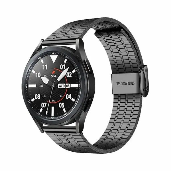 By Qubix - Smartwatch Bandje 22mm - Geschikt Voor Garmin Venu 2 / Garmin Venu 3 - Stalen Bandje - Zwart - Geschikt Voor Garmin Bandje thumbnail
