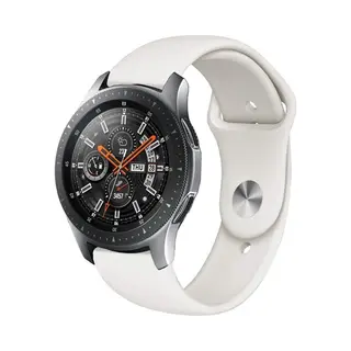 By Qubix - Smartwatch Bandje 22mm - Geschikt Voor Garmin Venu 2 / Garmin Venu 3 - Rubberen Sportband - Roomwit - Geschikt Voor Garmin Bandje