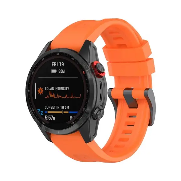 By Qubix - 22mm Quickfit - Siliconen Sportbandje - Oranje - Geschikt Voor Garmin Fenix 7 - 6 - 5 - Geschikt Voor Garmin Bandje thumbnail