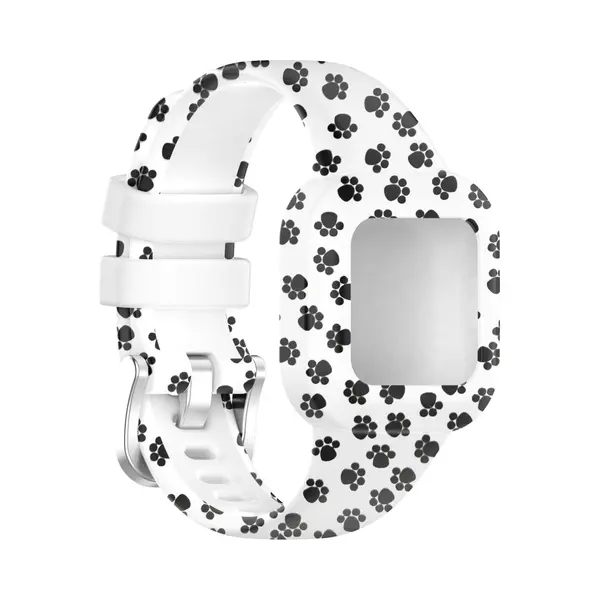 By Qubix Siliconen Bandje Met Print - Dieren Pootjes - Geschikt Voor Garmin Vivofit Junior 3 - Geschikt Voor Garmin Bandje thumbnail