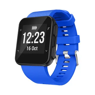 By Qubix Siliconen Bandje - Blauw - Geschikt Voor Garmin Forerunner 35 - 30 - Geschikt Voor Garmin Bandje
