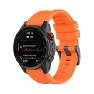 By Qubix - 22mm Quickfit - Siliconen Sportbandje - Oranje - Geschikt Voor Garmin Epix Gen 2 (47mm) - Marq - Quatix 7-6-5 - Geschikt Voor Garmin Bandje