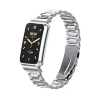 By Qubix Metalen Schakelband Met Case - Zilver - Geschikt Voor Xiaomi Smart Band 7 Pro - Mi Band 7 Pro Bandje