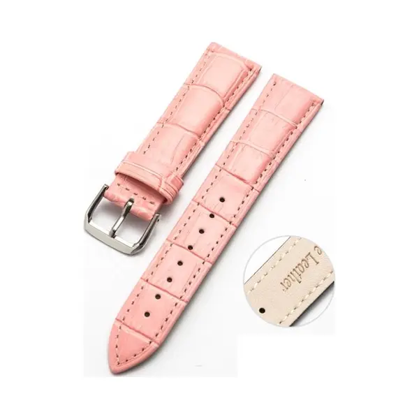 By Qubix - Smartwatch Bandje 22mm - Geschikt Voor Garmin Vivoactive 4 - 4L - Crocodile Leren Bandje - Roze - Geschikt Voor Garmin Bandje thumbnail