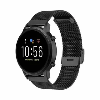 By Qubix Horlogebandje Geschikt Voor Huawei Watch Gt 4 - Gt 5 (41mm) & Gt 5 Pro (42mm) - Milanese Bandje Met Klemsluiting - Zwart