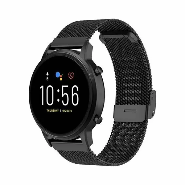 By Qubix Horlogebandje Geschikt Voor Huawei Watch Gt 4 - Gt 5 (41mm) & Gt 5 Pro (42mm) - Milanese Bandje Met Klemsluiting - Zwart thumbnail