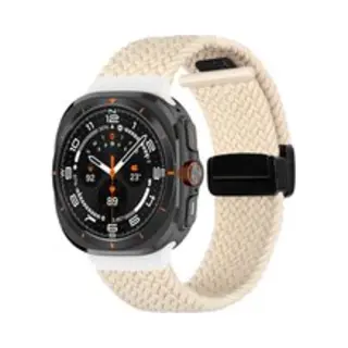 By Qubix Braided Band Met D-buckle Sluiting - Sterrenlicht - Starlight - Geschikt Voor Samsung Galaxy Watch Ultra / Ultra 2025 47mm