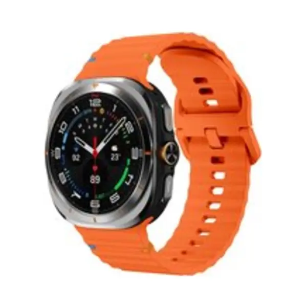 By Qubix Wave Sport Band - Oranje - Geschikt Voor Samsung Galaxy Watch Ultra / Ultra 2025 47mm thumbnail