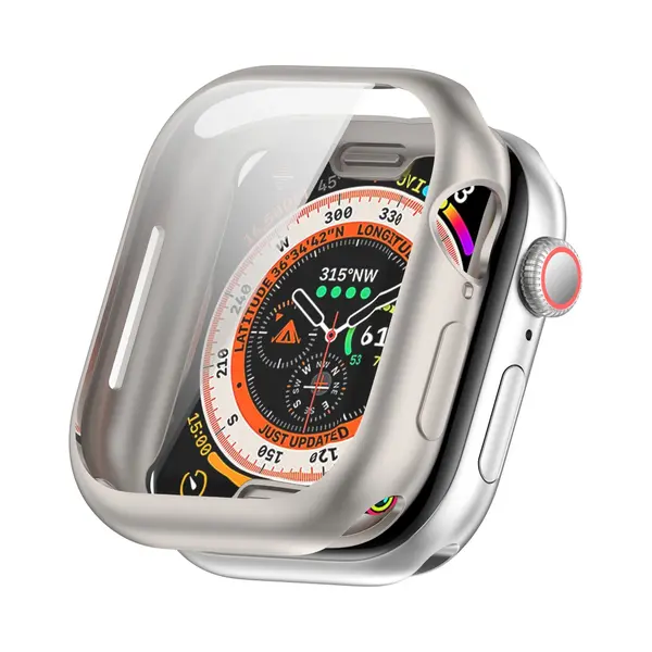 By Qubix Apple Watch Tpu Case - Sterrenlicht - Starlight - Geschikt Voor Apple Watch 42mm - Series 10 Hoesje - Screenprotector - Bescherming IWatch - thumbnail