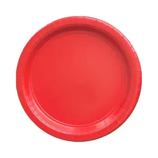 Kartonnen Bordjes Rood 18cm 40 Stuks - Wegwerp Borden - Feest/verjaardag/Bbq Borden / Gebak Bordjes Maat