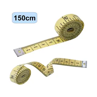 Fako Bijoux - Meetlint 1.5 Meter - Meetlint Lichaam - Lichaam Meter - Meetband - Klussen Meetlint - Lintmeter - Hobby Meetlint - 150cm - Smal - Geel