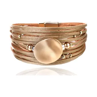Deja Jewels Goudkleurige Multilayer Dames Armband Met Kralen
