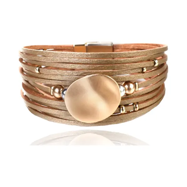 Deja Jewels Goudkleurige Multilayer Dames Armband Met Kralen thumbnail