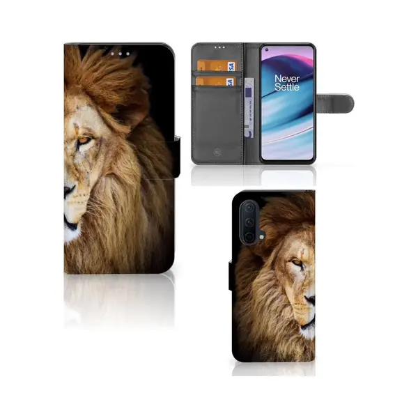 B2Ctelecom OnePlus Nord Ce 5G Telefoonhoesje Met Pasjes Leeuw thumbnail