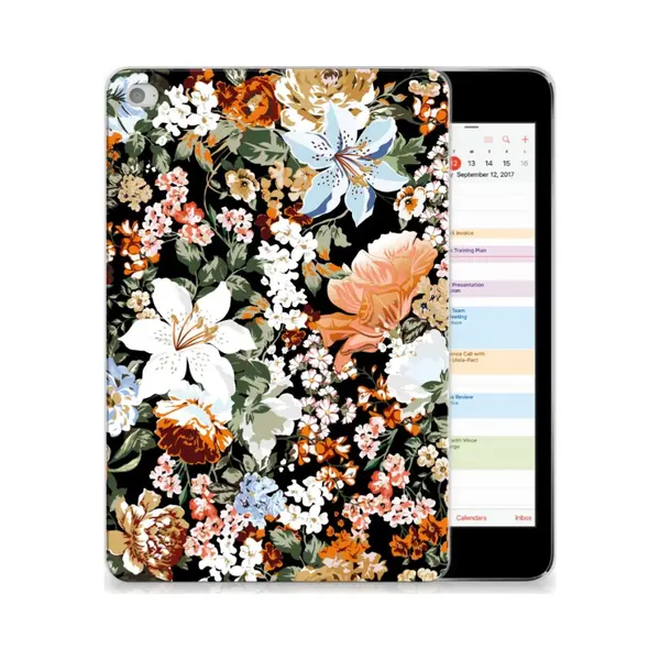 B2Ctelecom Siliconen Hoesje Voor Apple IPad Mini 4 | Mini 5 (2019) Dark Flowers thumbnail