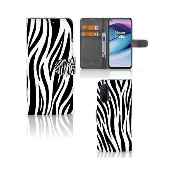 B2Ctelecom OnePlus Nord Ce 5G Telefoonhoesje Met Pasjes Zebra thumbnail