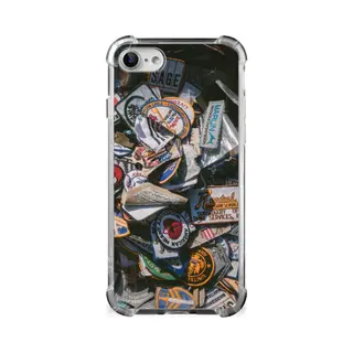 B2Ctelecom Back Cover Voor IPhone Se 2022/2020 | IPhone 8/7 Anti-shock Hoesje Met Foto Badges
