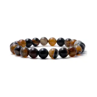 Bixorp Gems Koffie Botswana Agaat Edelstenen Armband 8mm - Edelsteen Kralenarmband - Spiritueel Cadeau - 18cm