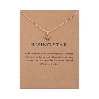 Bixorp Luck Geluksketting Met Sterretje Goudkleurig - Afscheidscadeau - Cadeau Voor Haar / Dames / Vriendin / Mama / Vrouwen - Ketting Met Ster Hanger