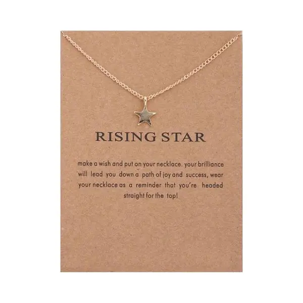 Bixorp Luck Geluksketting Met Sterretje Goudkleurig - Afscheidscadeau - Cadeau Voor Haar / Dames / Vriendin / Mama / Vrouwen - Ketting Met Ster Hanger thumbnail