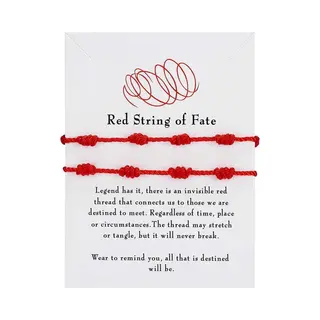 Bixorp Friends Vriendschapsarmbandjes Voor 2 Met Rode "String Of Fate" - Bff ArmbandMeisjes - Best Friends Armband Vriendschap Cadeau Voor Twee