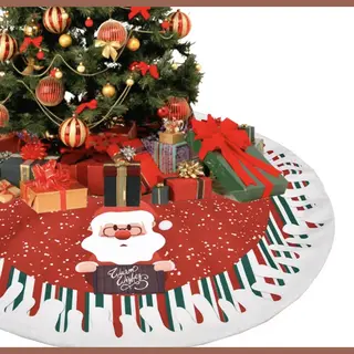 Kerstboom Rok - Binnenhuis Decoratie - Kerst Decoratie - Kerstman Vloerkleed - Without Lemons - Rond Kerstkleed - Onder Kerstboom - 80cm