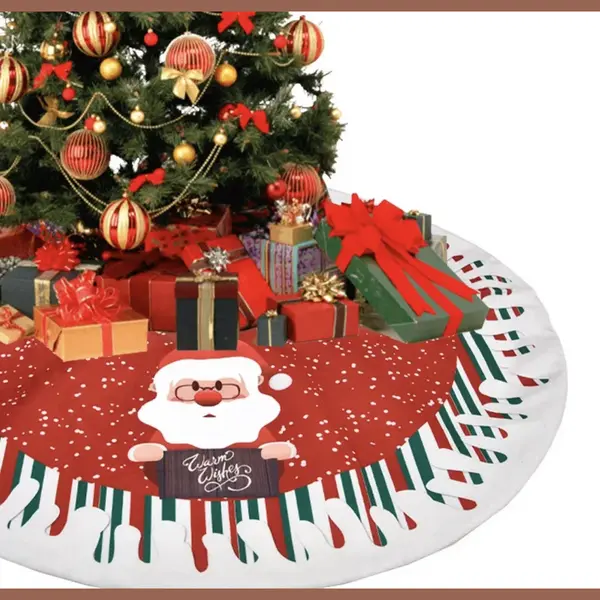 Kerstboom Rok - Binnenhuis Decoratie - Kerst Decoratie - Kerstman Vloerkleed - Without Lemons - Rond Kerstkleed - Onder Kerstboom - 80cm thumbnail