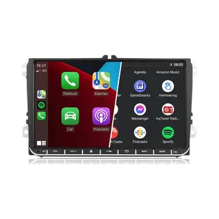 Denago Carplay Autoradio Voor Volkswagen Polo T5 Passat Tiguan Touran Golf 5 6 | 2003 T/m 2020 | 9 Inch | Draadloos Apple Carplay En Android Auto | 2GB +