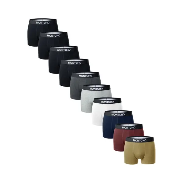 Montcho Boxershort Heren - 10 Pack Boxershorts Heren - Onderbroeken Heren - Boxershorts - Ondergoed - Mix Kleur - 10 Pack Boxershorts Heren - Maat, (S - Xxl) thumbnail
