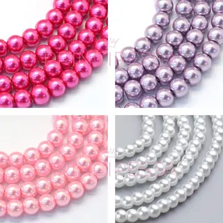 Principessa Parels 4mm, Glas – Wit, Roze, Fuchsia En Lila – Mix Van Ongeveer 840 Kralen – Glasparels – 4mm Kralen – Zelf Sieraden Maken Voor Kinderen En