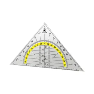 Professor Q - Geodriehoek - Transparant - 14 Cm