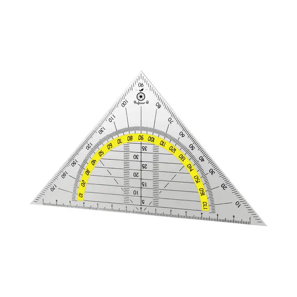 Professor Q - Geodriehoek - Transparant - 14 Cm thumbnail