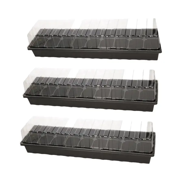 Synx Tools 3x Zaaikas Kweekbak Multi-Pack - Zaaikast - Zaaitray - Kweektray - Vensterbank - Moestuinbak - Moestuinen - Bodembewerkers - Zaai - Kweken thumbnail