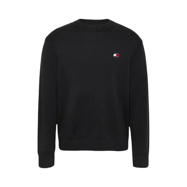 Tommy Hilfiger Tommy Jeans Regular Badge Wolmix Trui - Zwart - Maat M thumbnail