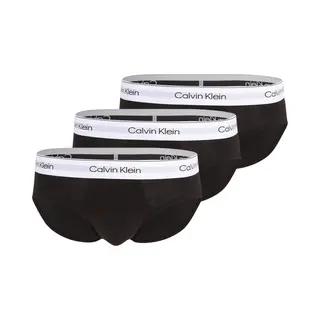 Calvin Klein, Men's, Hip Brief 3Pk 000NB3962A, Black (Black, Black, Black), Xl