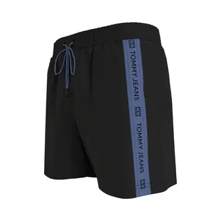 Tommy Jeans Herren Sf Medium Drawstring Side Tape Um0um03142 Badehose, Black (Black), M
