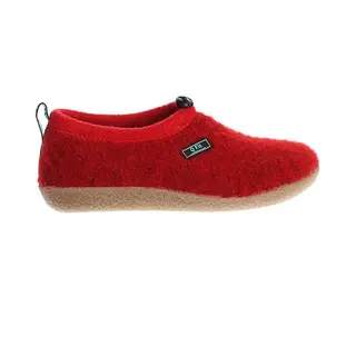 Q Fit Cato Rode Wollen Gesloten Dames Pantoffels - Rood - 36