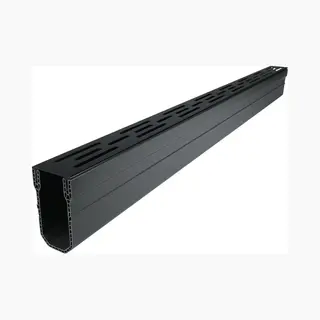 Wovar Entwässerungsrinnen Schmal Schwarz 1000 X 55 X 100 Mm - Pro Stück